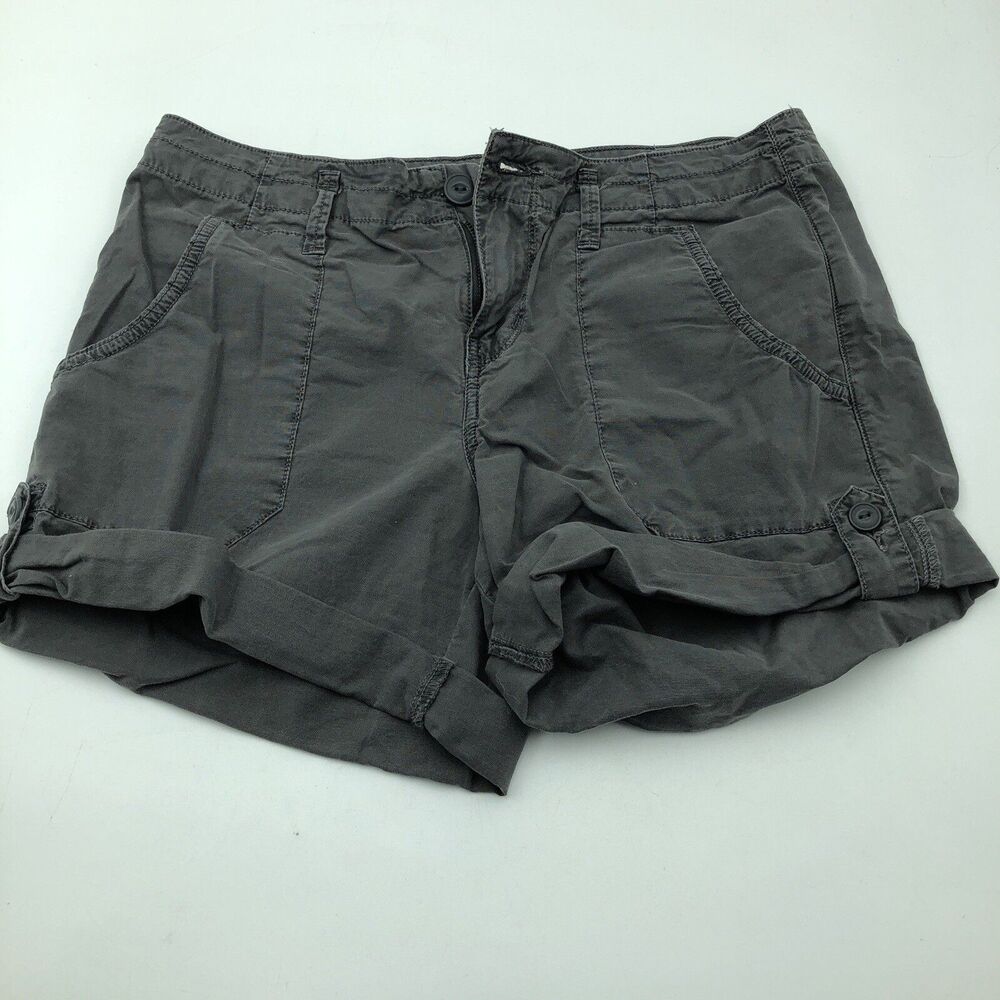 Sanctuary Standard Surplus Grey Roll Tab Shorts Size 24